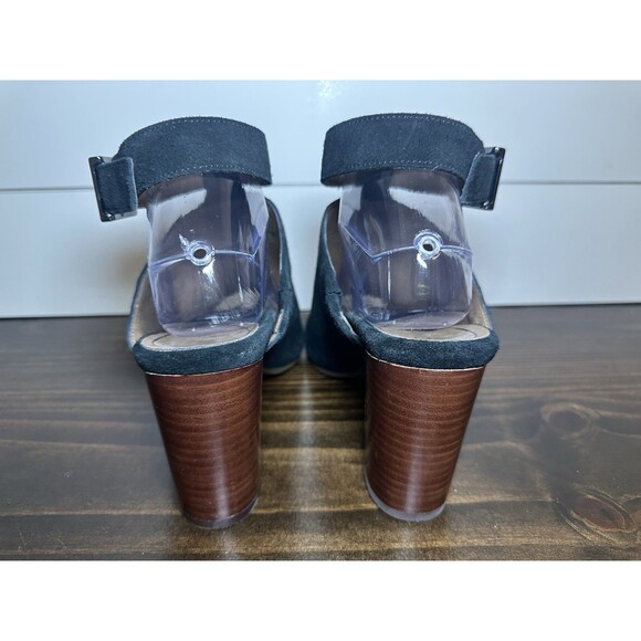 Vionic Kaia Black‎ Suede Chunky Heel Ankle Strap Sandals Women's 9 - Picture 3 of 11